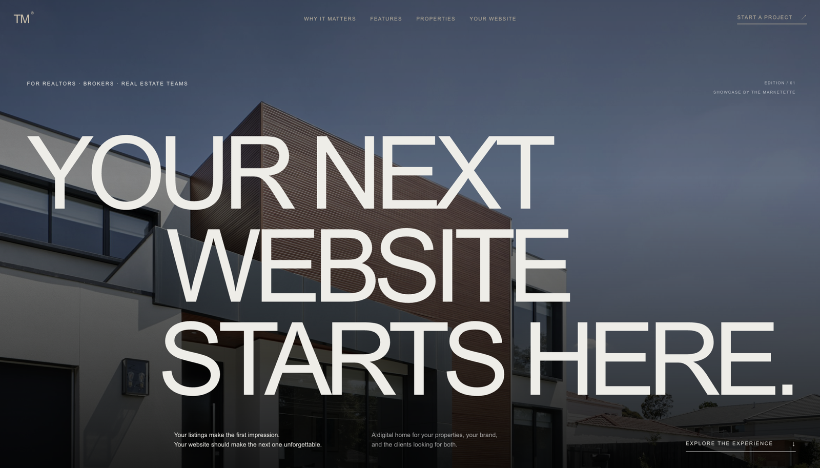 Product Website screenshot