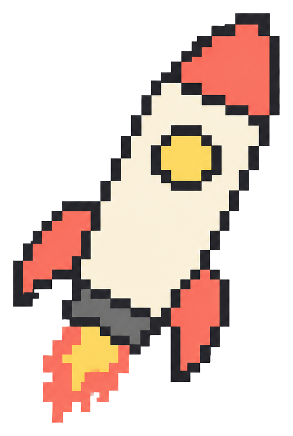 Pixel launch rocket
