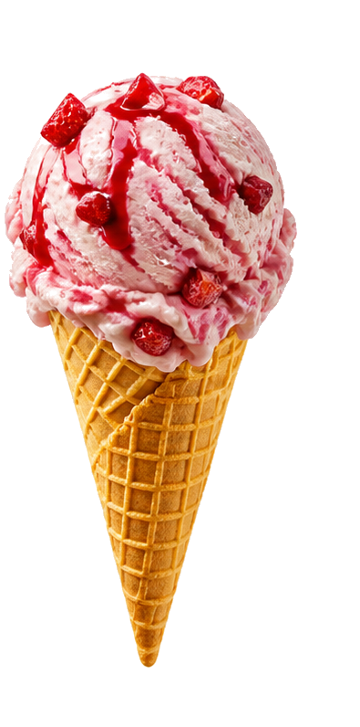 Strawberry swirl ice cream