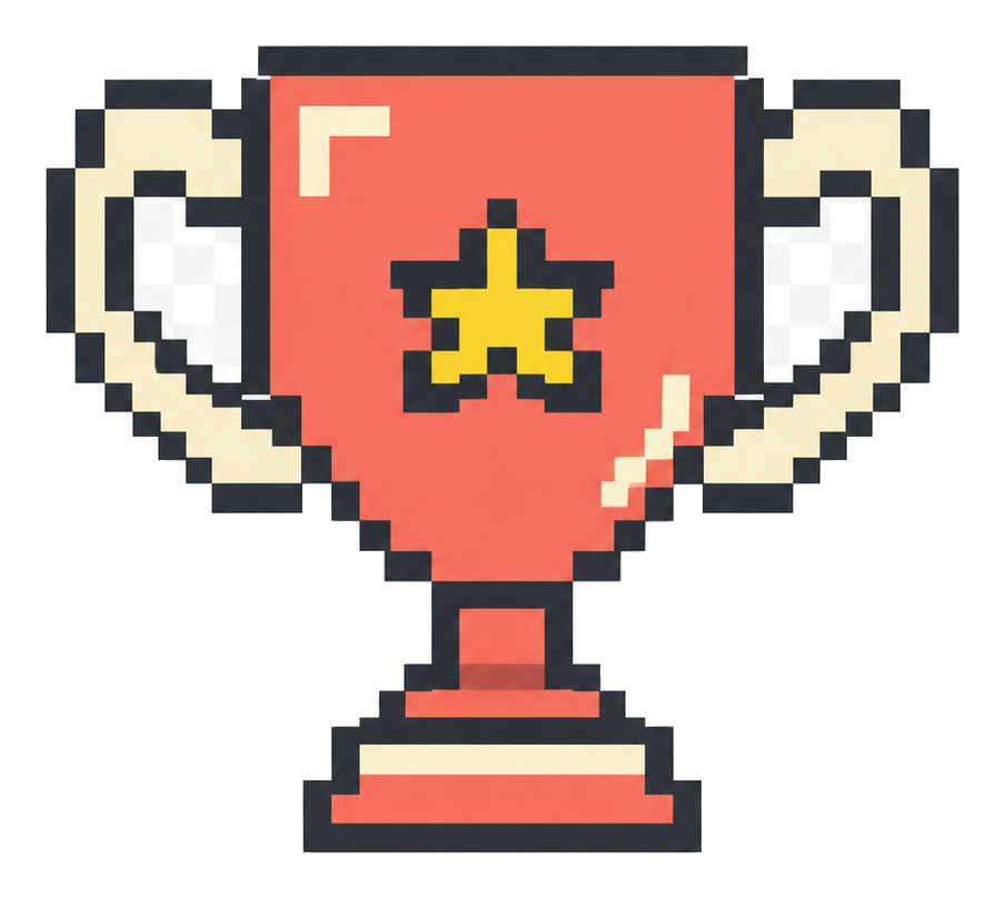 Pixel winner trophy